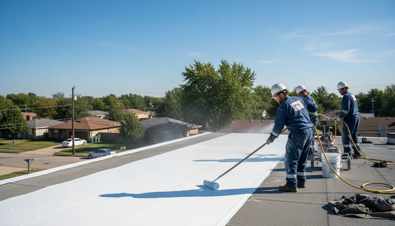 Commercial roof coating in Tow, TX near me